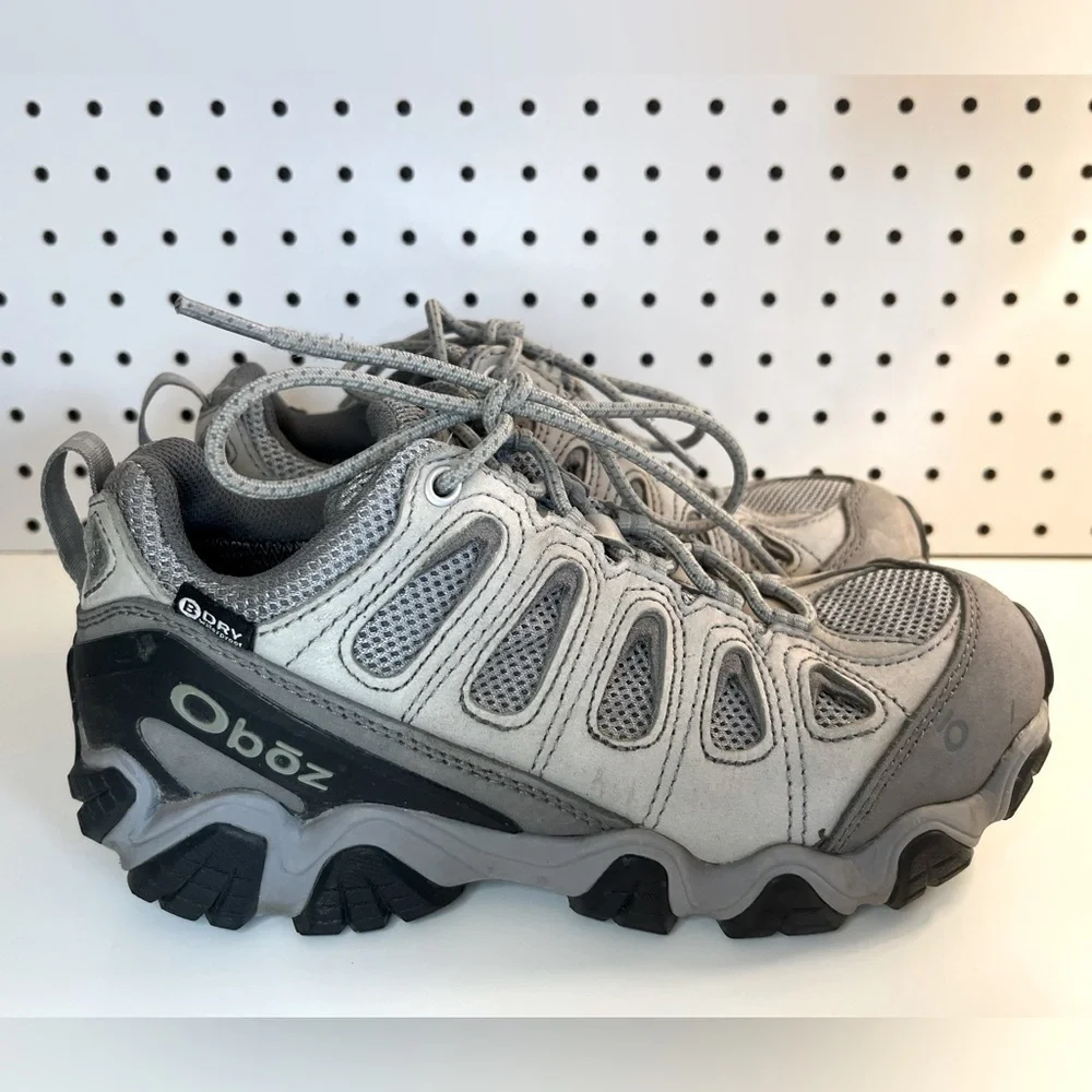 Oboz Sawtooth II Low Women's Hiking Shoes Size 7 Gray Lace Up